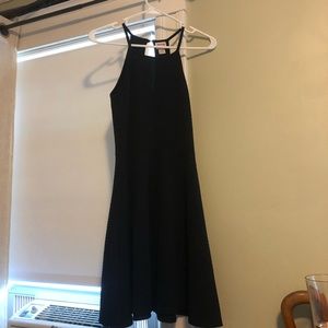 Black peplum dress